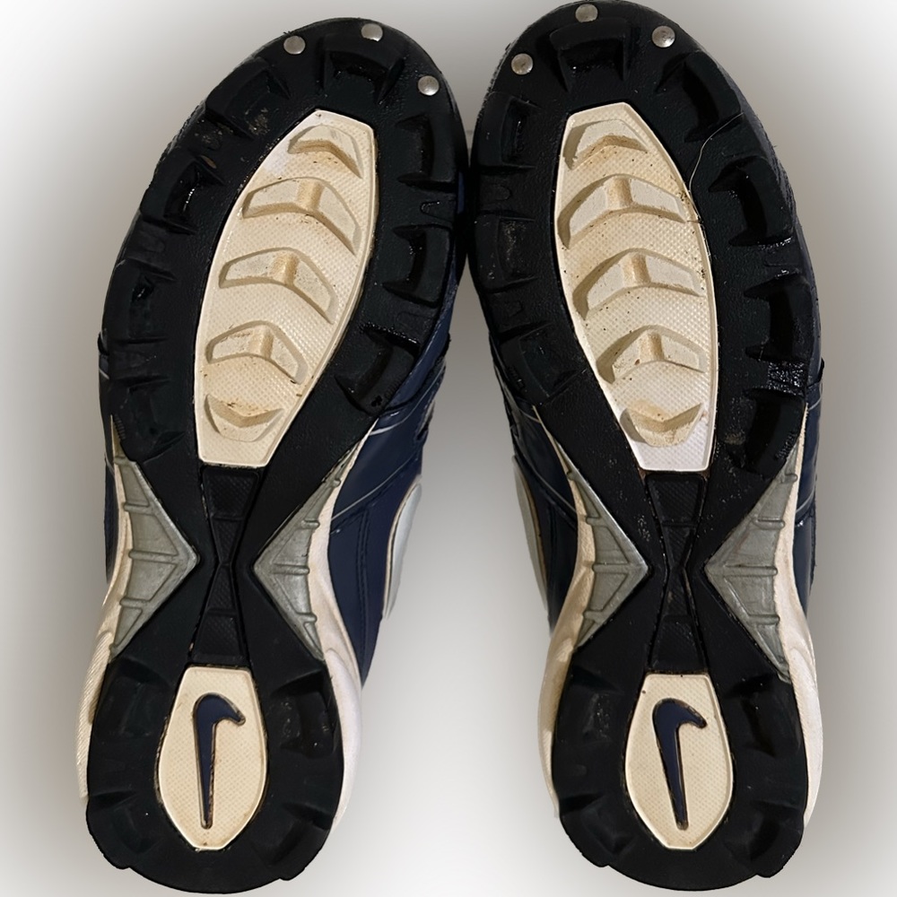Nike women’s Keystone leather softball soccer cleats blue neon yellow. Nice! - Picture 5 of 5
